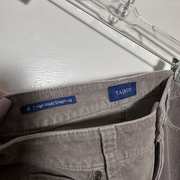 Talbots High-Waist Straight Leg Corduroy Pants Bundle Sz 4 Stretch Gray & Pink - Picture 12 of 16